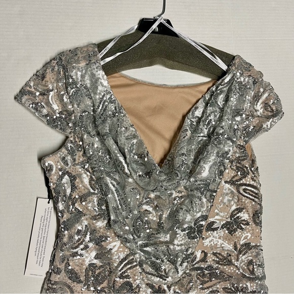 Calvin Klein Silver Sequin Sheath Dress New With Tags! - Picture 10 of 16
